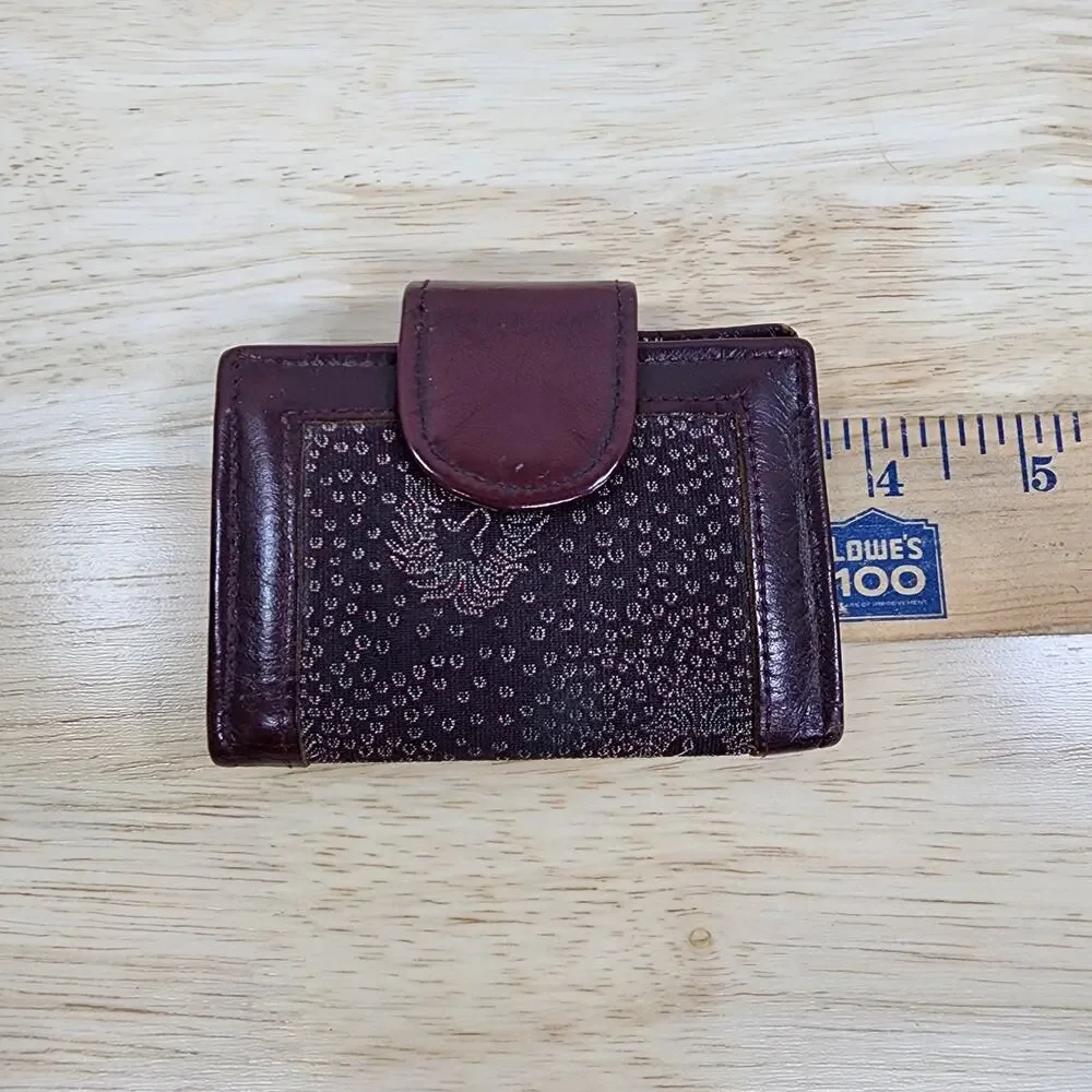 Vintage Anne Klein St Thomas Leather Key Holder Wallet Brown 5 Hook Case 4x3